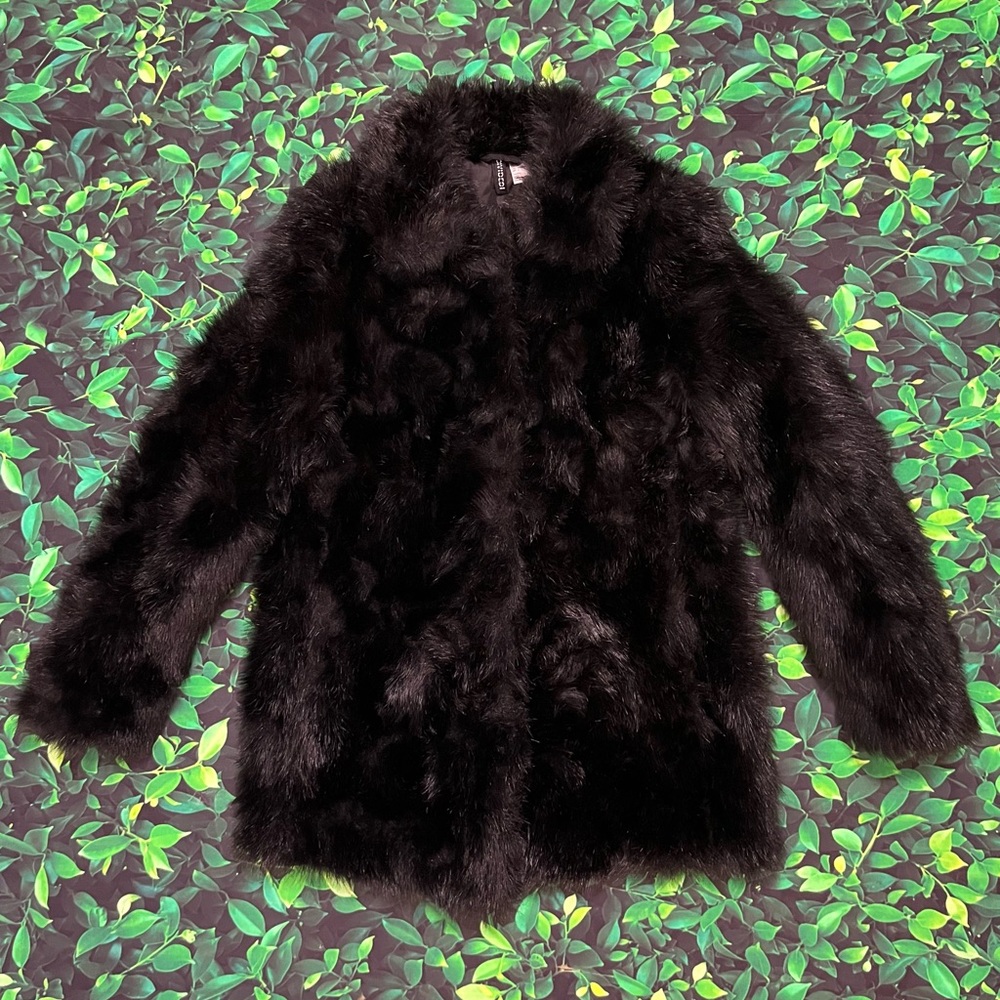 Size 4 Black H&M Faux Fur Jacket